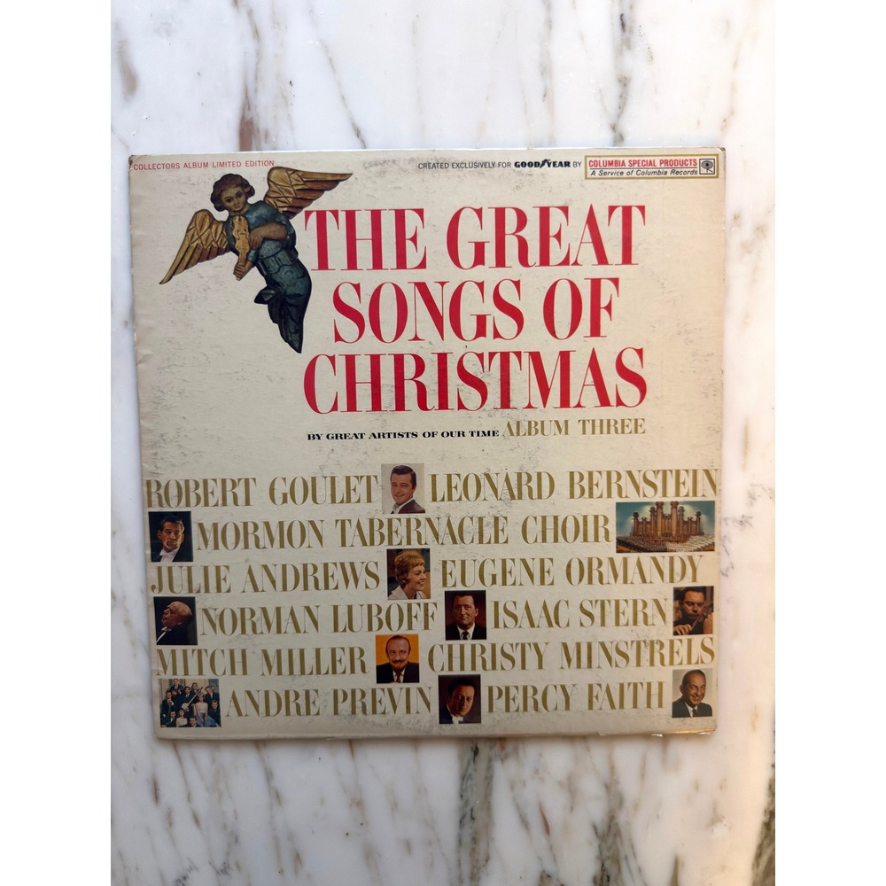 Vintage The Great Songs of Christmas Album Three Columbia Goodyear Vinyl LP